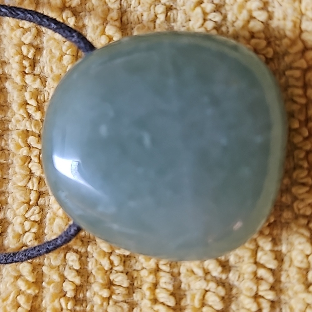 Jade stone necklace with cord